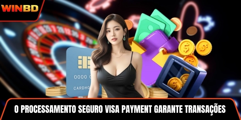 O processamento seguro VISA payment garante transações online seguras